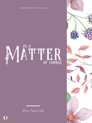 cover image of As a Matter of Course